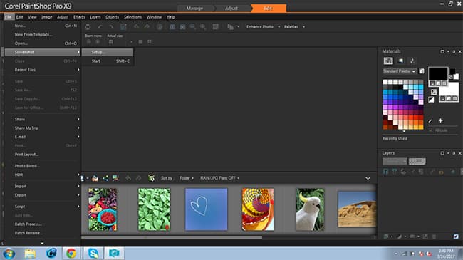 grab a screen shot in corel video studio x9