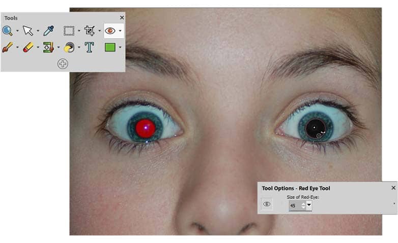 Remove Red Eye in PaintShop Pro