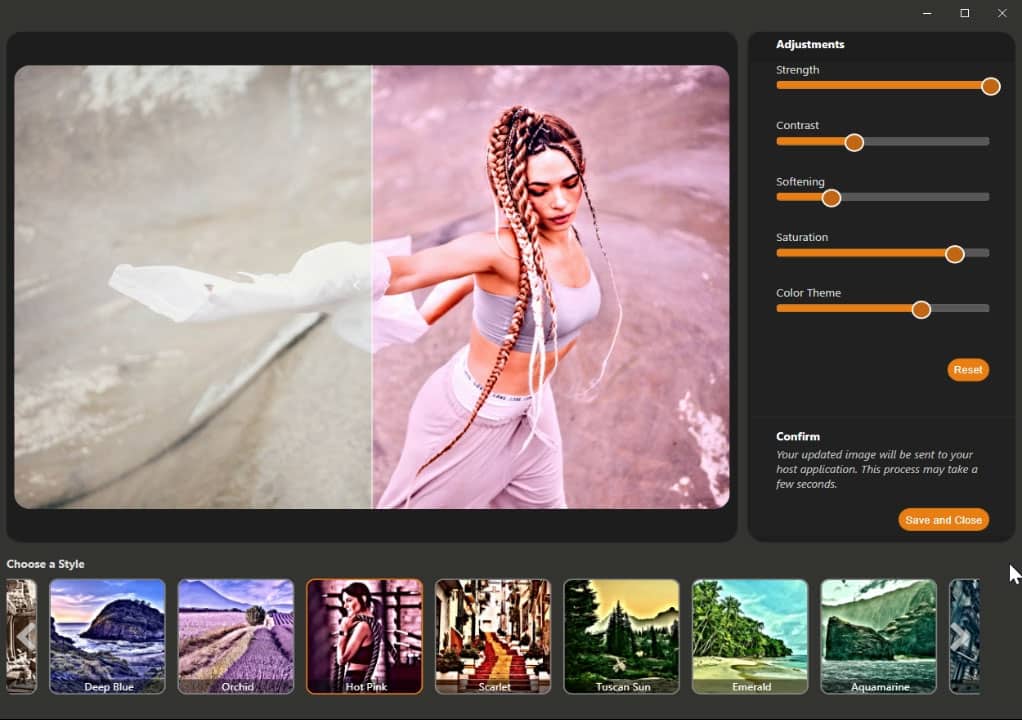 Dancer UI hot pink effect