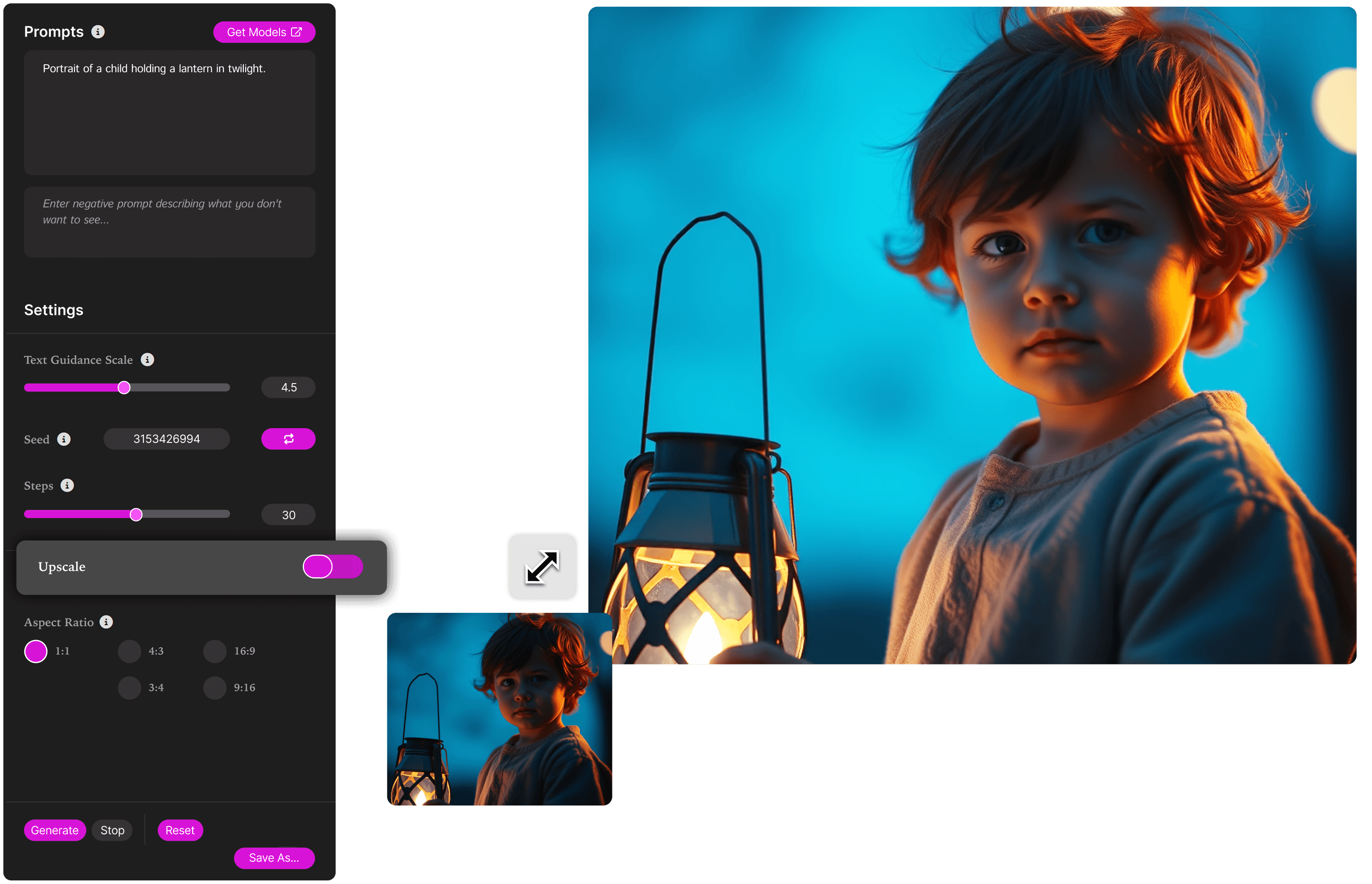 AI powered upscaling